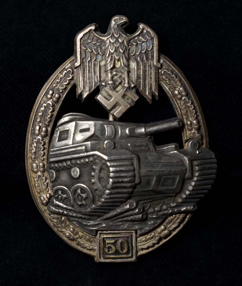 Tank Assault  Badge In Silver | 50 Engagements | McCarthy Collection | Discounted