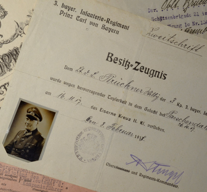 Wilhelm Bruckner | Hitler's Adjutant | Godet Medal Group & Citations | Provenance