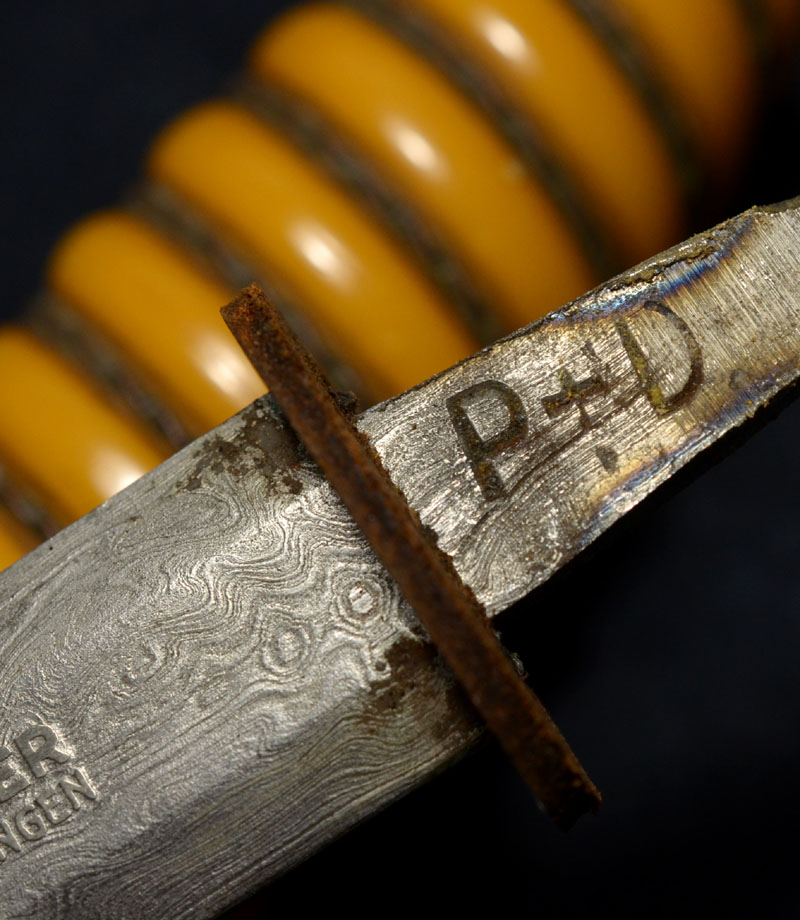 Luftwaffe Damascus Blade Dagger By Paul Dinger For Tiger Solingen | Discounted