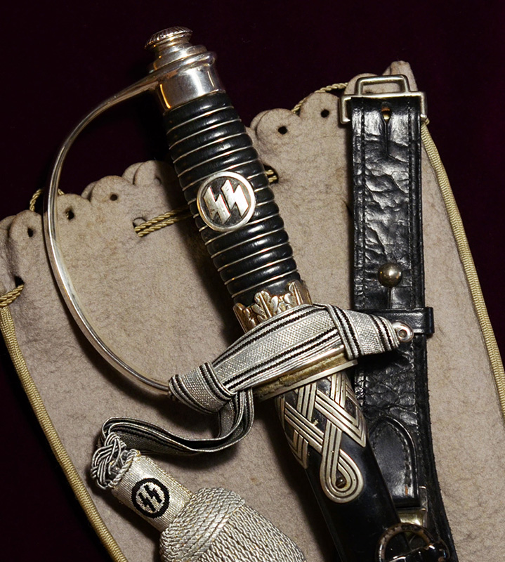 SS Officer Sword | Nickel Silver | SS Portepee | With SS Number