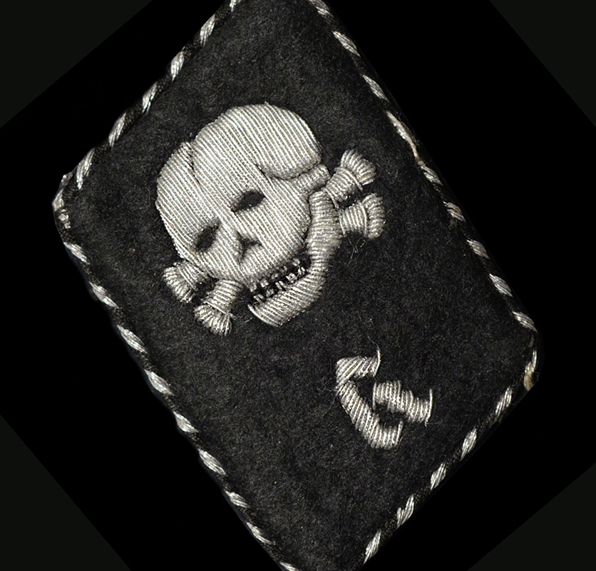 SS-Totenkopfverbande Skull & 'K' Collar Patch | Rare