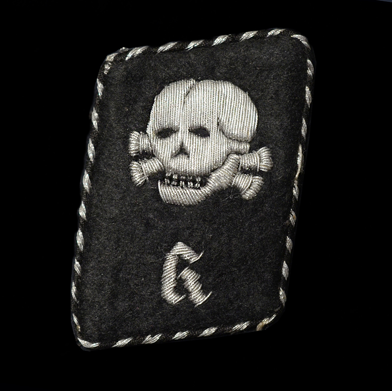 SS-Totenkopfverbande Skull & 'K' Collar Patch | Rare