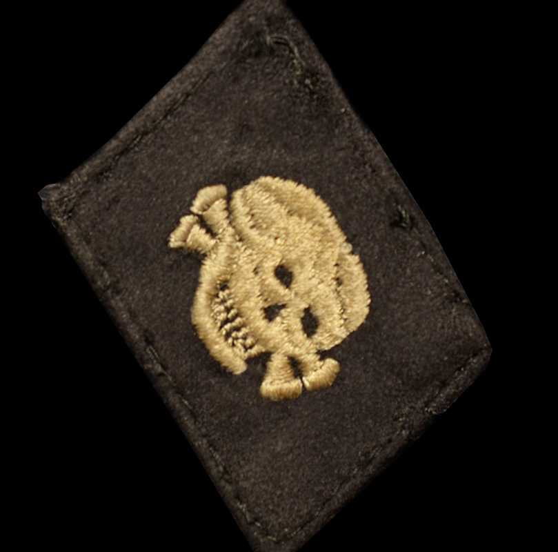 Waffen-SS 'Totenkopf' Skull Collar Patch | Stunning Combat Used Patch