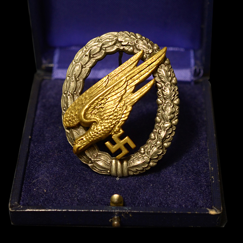  Fallschirmjager Badge Unmarked Friedrich Lindner | Cased | Discounted
