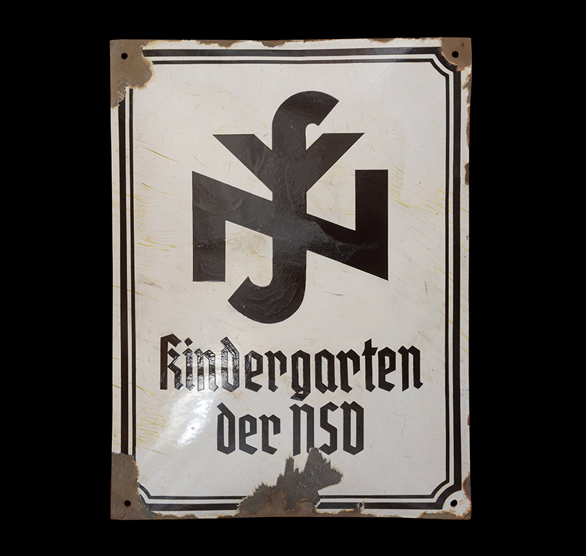 Reich Sign Third Reich Kindergarten (Social Welfare) Enamel Sign