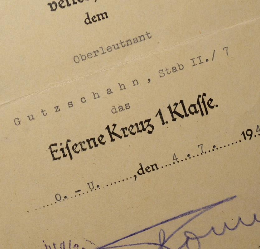 Rommel Signature | Iron Cross 1st Class | Rare To Market