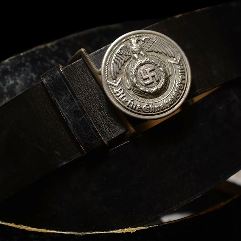 Allgemeine-SS Officer Boxed Early Nickel-Silver Belt, Buckle, Crosstrap