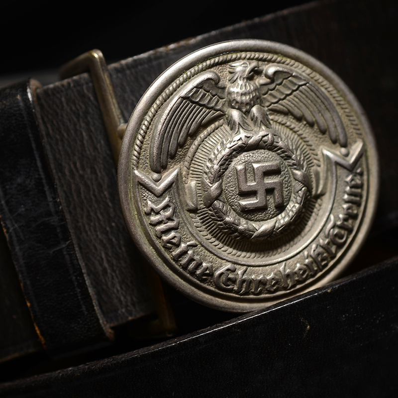 Allgemeine-SS Officer Boxed Early Nickel-Silver Belt, Buckle, Crosstrap