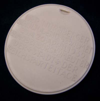Hitler 50th Birthday Porcelain  Presentation Plaque 