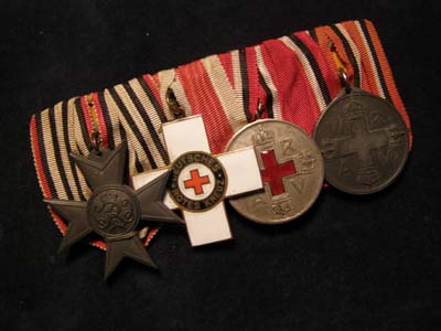 Prussian Red Cross Group. 4 Medals.Scarce.