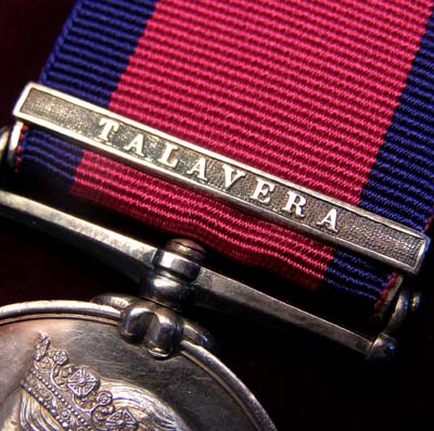 Military General Service Medal. Talavera Clasp. 23rd Light Dragoons. Wounded & Imprisoned.