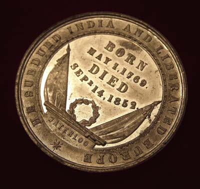 Wellington Silver Metal 1852 Mourning Medallion, standard issue, Allen & Moore issue 