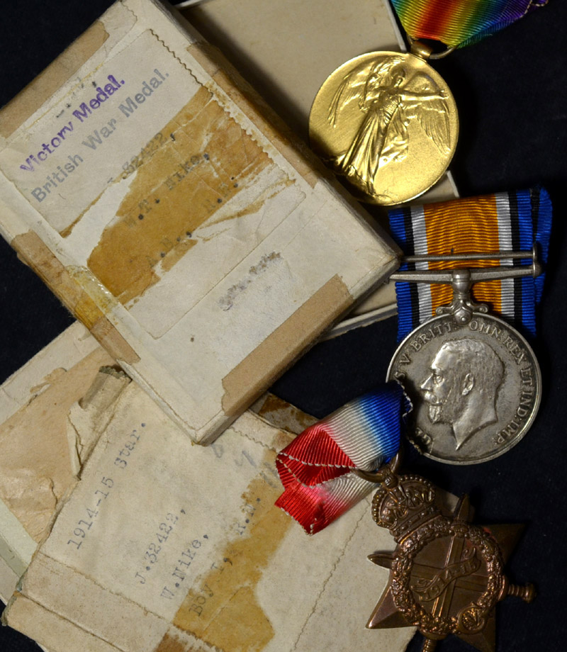 WWI Medal trio | Royal Navy | Boxes