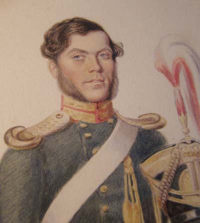 A fine early to mid-19th Century watercolour portrait of a Light Dragoon Troop Sergeant Major