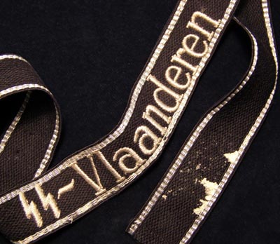 SS-Vlaanderen OR/NCO RZM Machine-Embroidered Cuff Title.