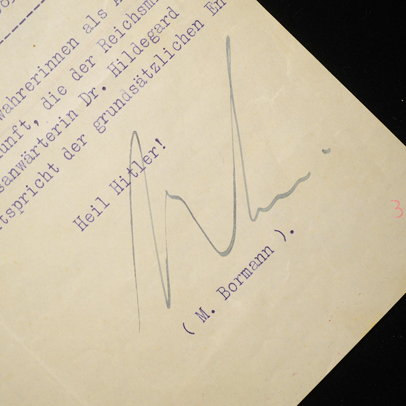Martin Bormann | SS General & Reichsleiter | Rare Signature 