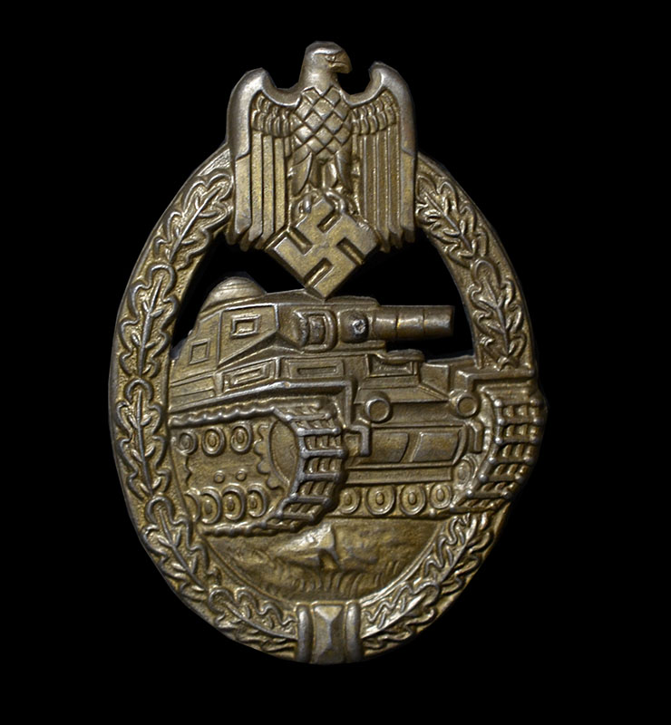 Tank Assault Badge in Bronze | Solid Construction