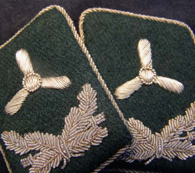 Luftwaffe Navigation Corps. Obernautiker Collar Patches. Matched Pair.