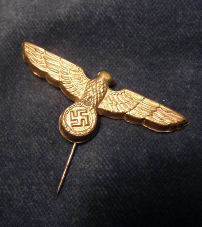 Kriegsmarine Metal Cap Eagle/Swastika