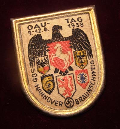 Gau Tag 1938 - SÃd-Hannover Braunschweig - Woven Rally Badge