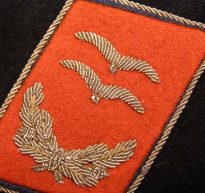 Luftwaffe Oberleutnant Flak Reserve Collar Patch - Early Quality.