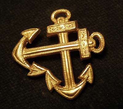 Kriegsmarine Double Anchor Epaulette Emblem.