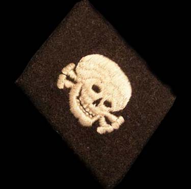 Waffen-SS 'Totenkopf' Skull Collar Patch - Early Style.