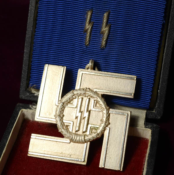 SS 12 Year Long Service Cross Silver | Cased | Provenance