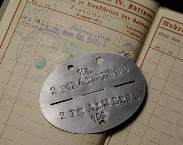 Panzer Wehrpass  With Disc | Killed France 1940.
