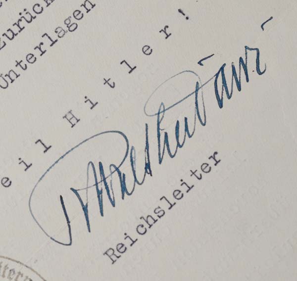 Richard Darre | SS General & Reichsleiter | Signature
