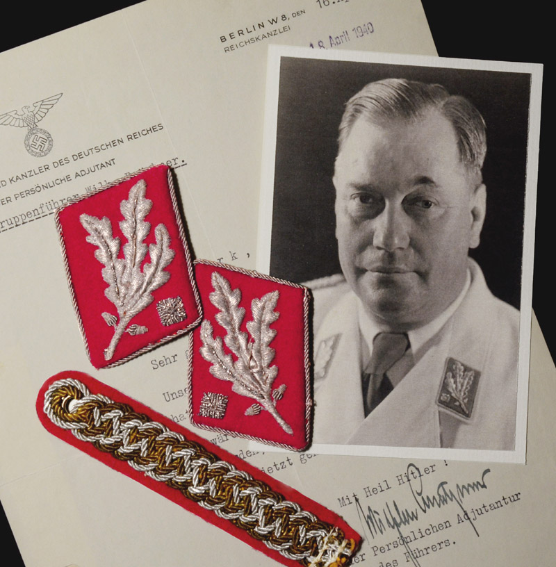 Wilhelm Bruckner | Hitler's Adjutant | SA-Obergruppenfuhrer Insignia Grouping | Provenance