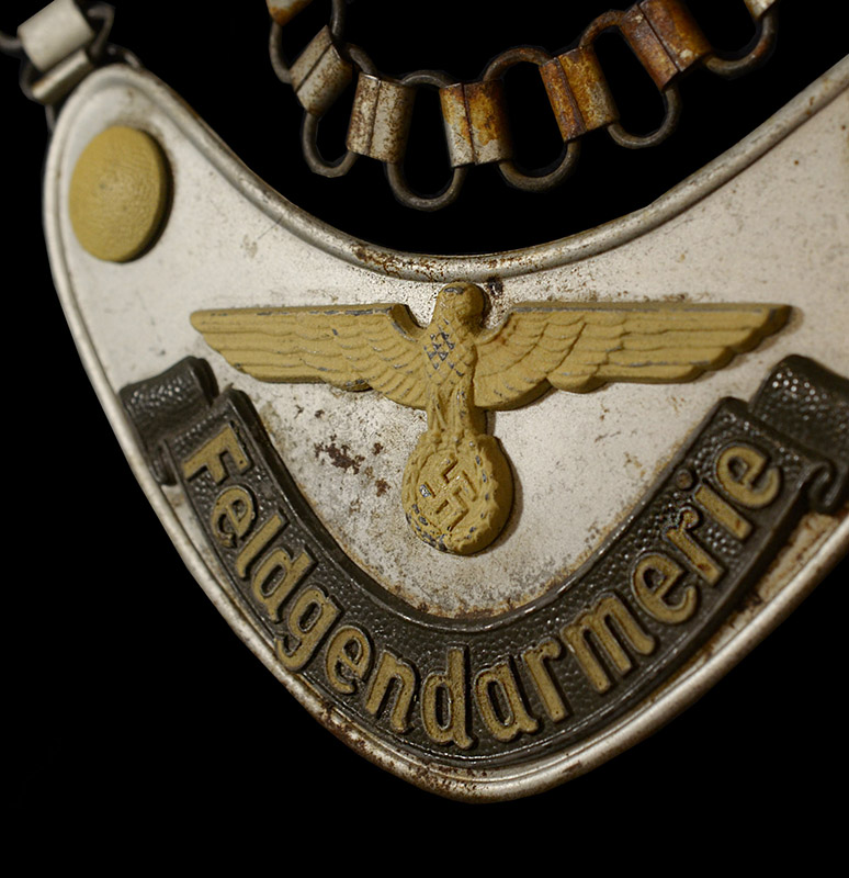 Feldgendarmerie Gorget | First Issue  | Maedicke, Berlin | Service Used