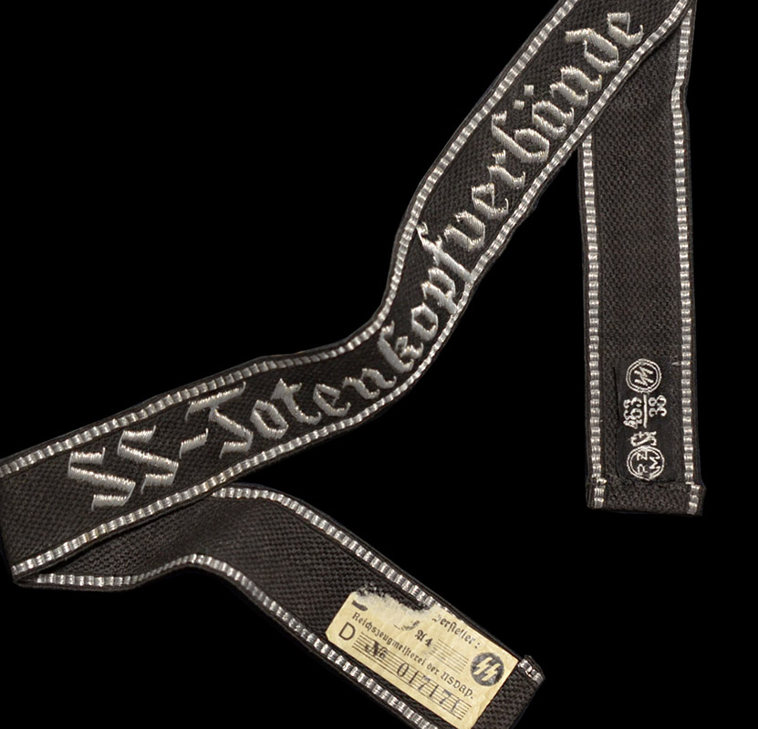 SS Totenkopfverbande Officer Cufftitle | Double RZM Tagged | Extreme Rarity