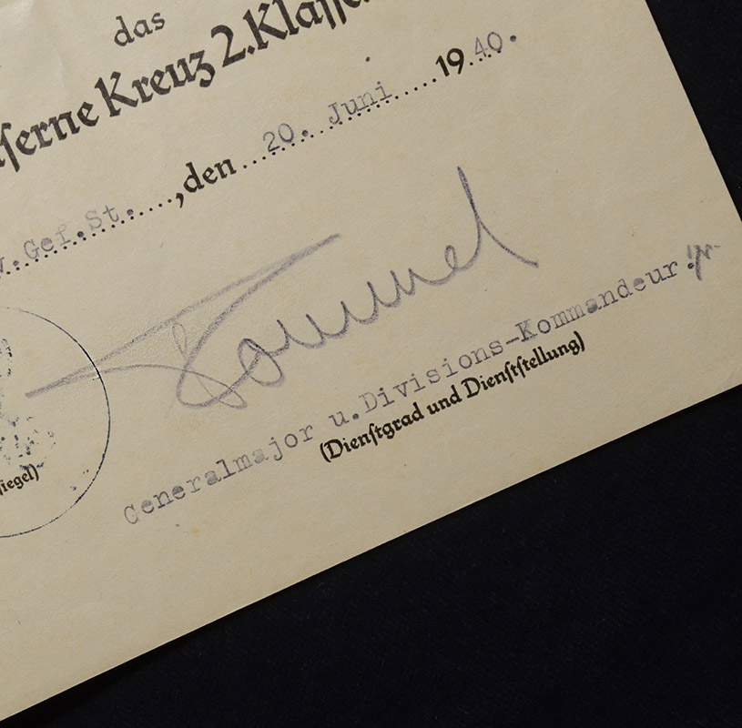 Rommel Signature | Iron Cross 2nd Class | Rare To Market