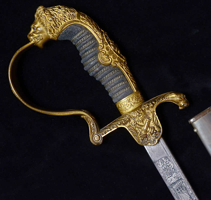Kaisermarine Presentation 'Admiral' Sword | Damascus & Triple Etched Blade | Eickhorn