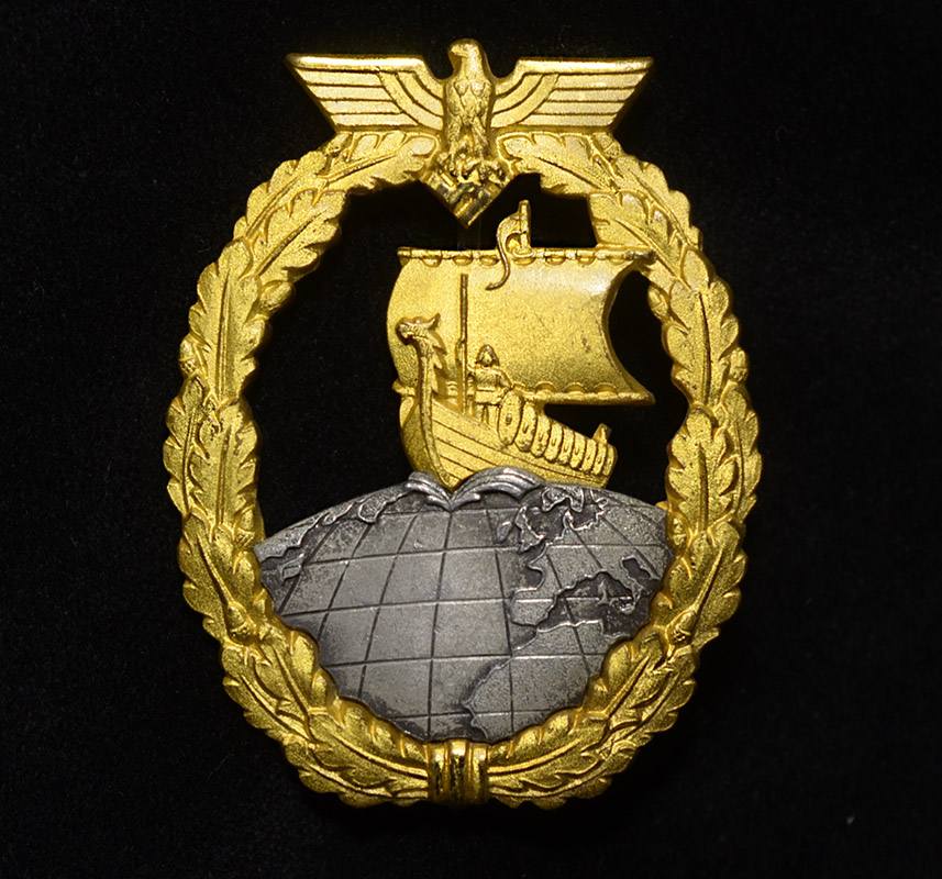 Kriegsmarine Auxiliary Cruiser Badge | Schwerin Manufacture | Stunning