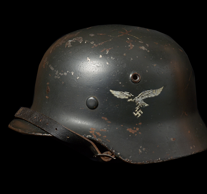 Luftwaffe M35 Double Decal Steel Helmet | Later Liner | Anti-Flak Unit Use 