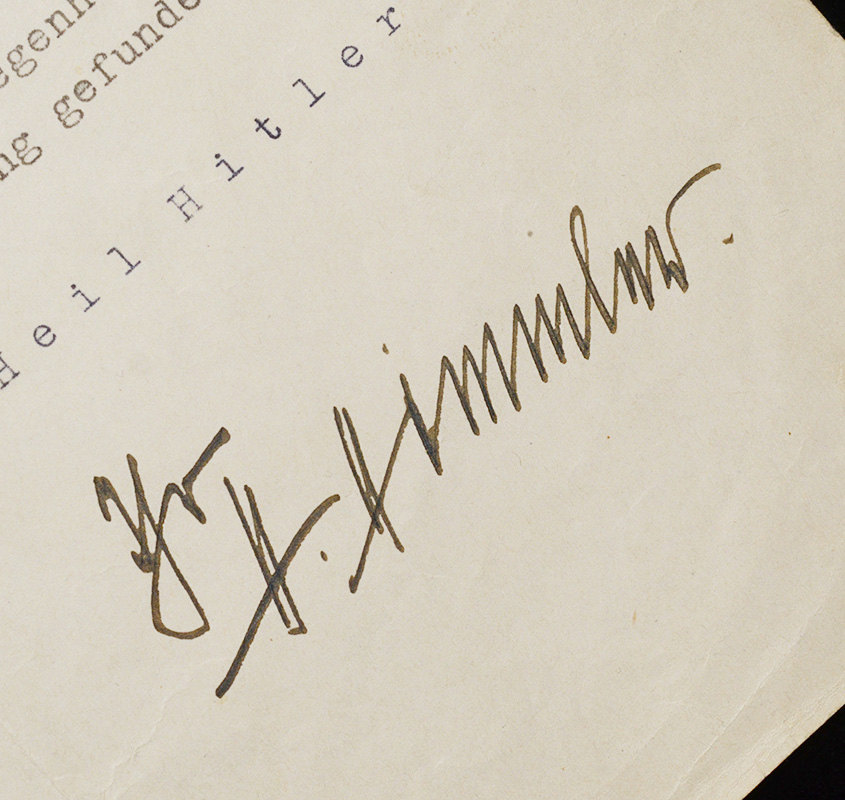 Reichsfuhrer-SS Himmler Hand Signed Document Dated 1938 | Countersigned By Heydrich