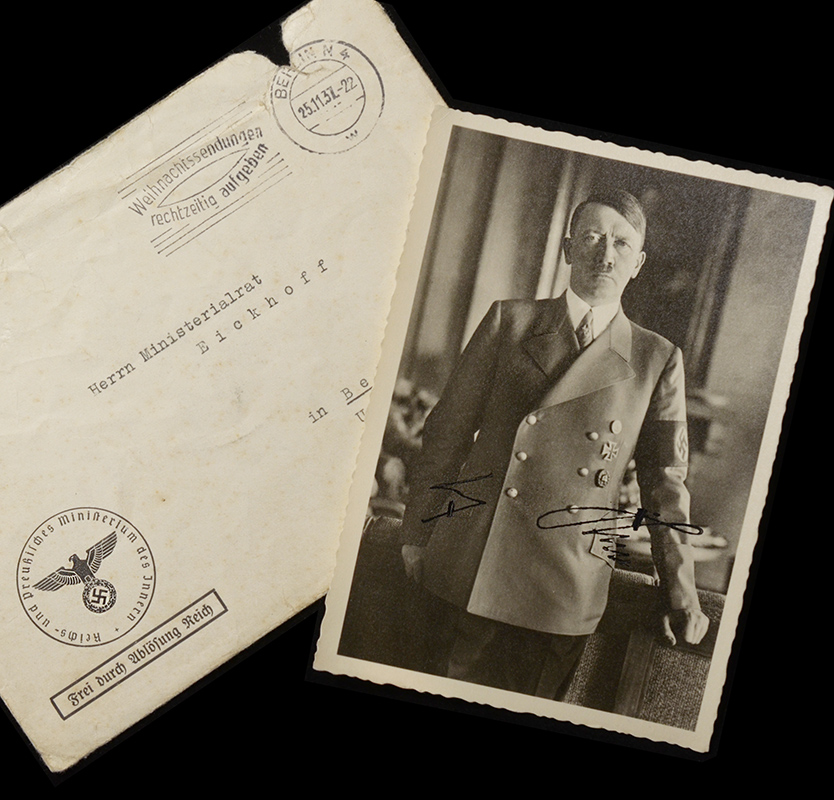 Adolf Hitler Signed Photograph + Envelope | Eickhoff Archive Provenance