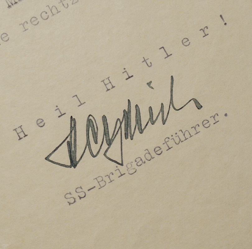 Reinhard Heydrich Hand Signed Document Dated 1934 | Rare Personal Stationary