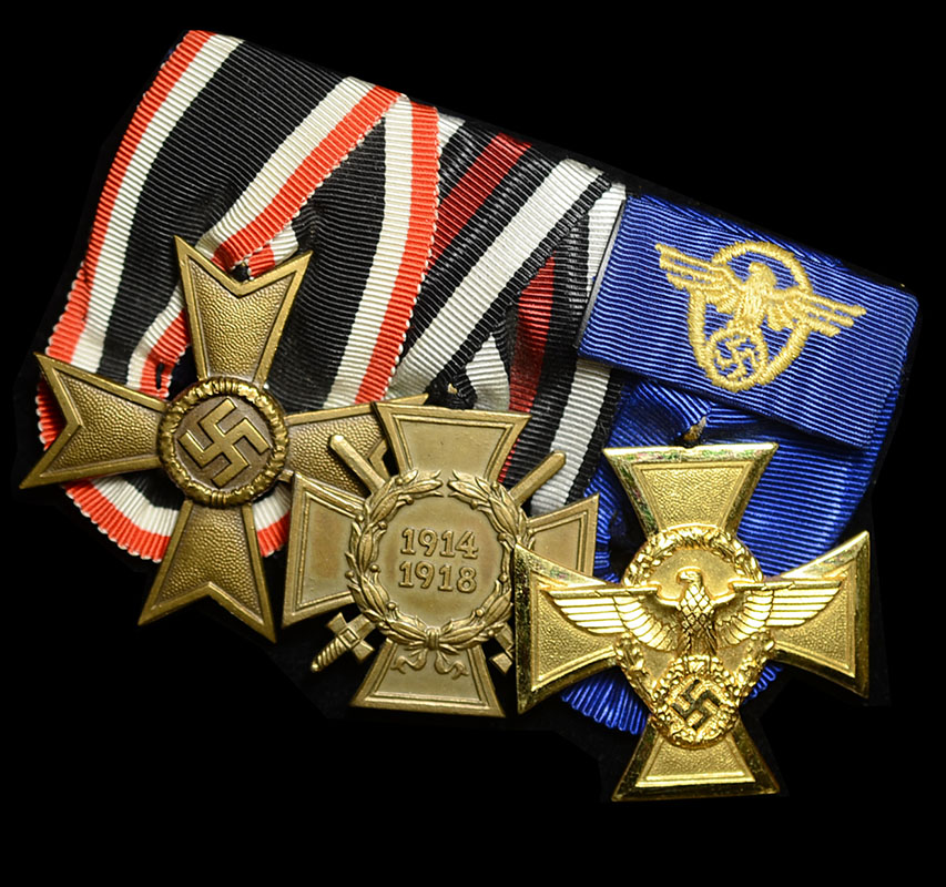 Polizei Long Service In Gold Group Of Three Medals
