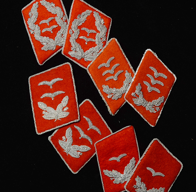 Luftwaffe Flak Officer Collar patches x 4 
