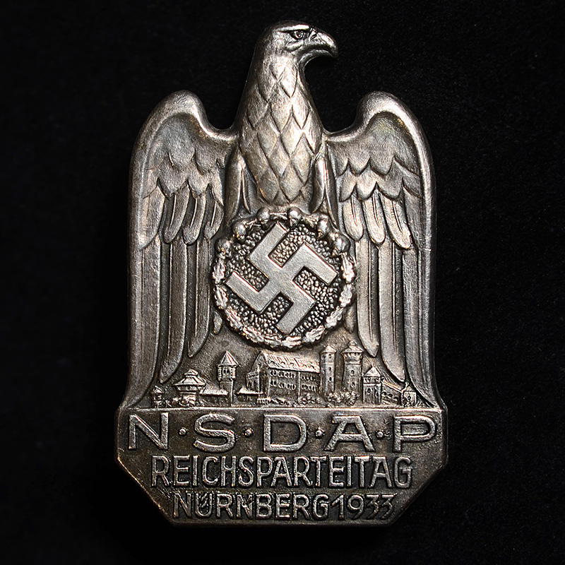 NSDAP Reichsparteitag 1933 Award Badge | 1000 Silver Version | Discounted