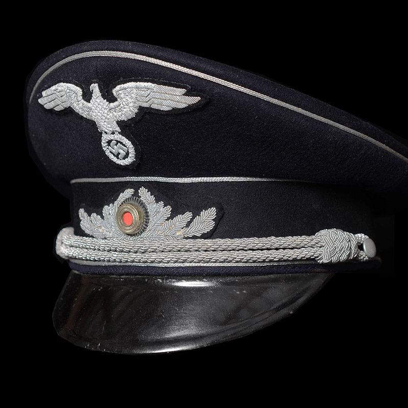 Government Officials Visor Cap | Silver Piped | Made By Erel