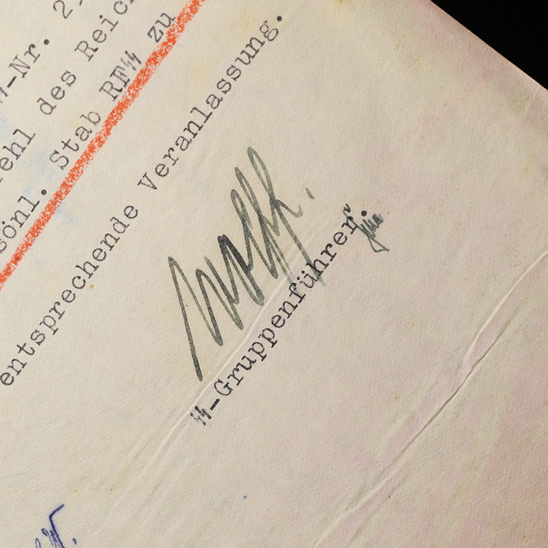 SS-Gruppenfuhrer Karl Wolff Document | Reichsfuhrer-SS Heading
