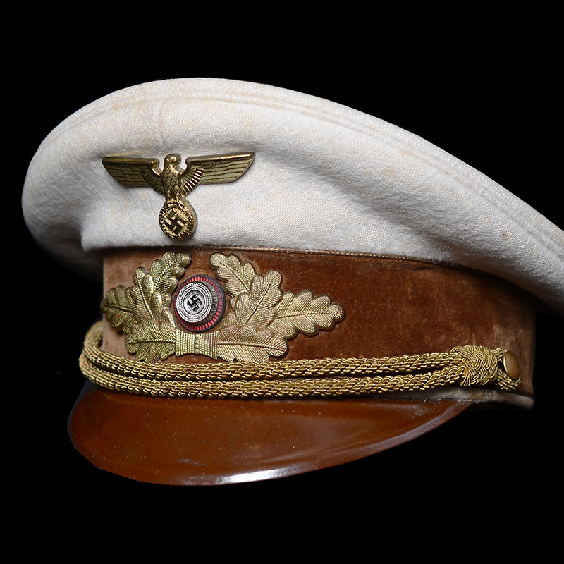 NSDAP Reichsleiter White Summer Visor Cap | Attributed To Otto Dietrich