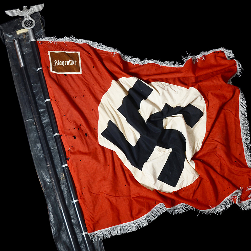 NSDAP City Flag For Klagenfurt | Complete with Poles, Finial & Storage Bag