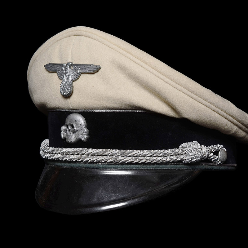 SS General Rank White Summer Visor Cap